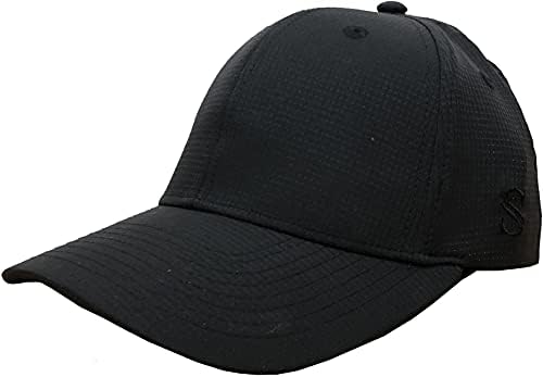 Smitty | HT-318 | 8 תפר ביצועים גמישים כובע שופט כובע | סופטבול בייסבול | 2.75 שטר מעורר מראש | שחור
